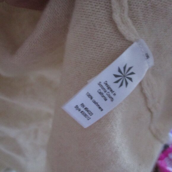 athleta  Beige 100% Cashmere Cardigan s - Picture 3 of 3